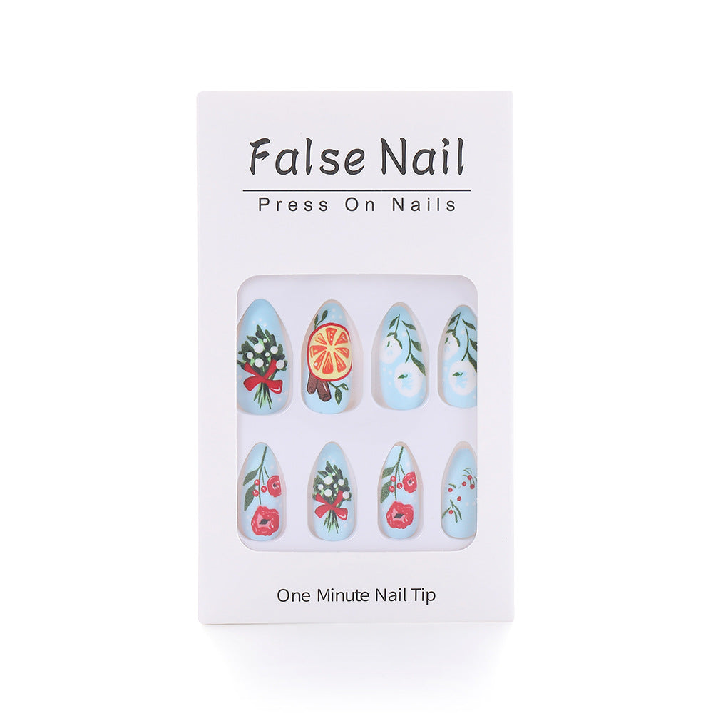 Exquisite Kunstnägel mit floralen Motiven Kalsten