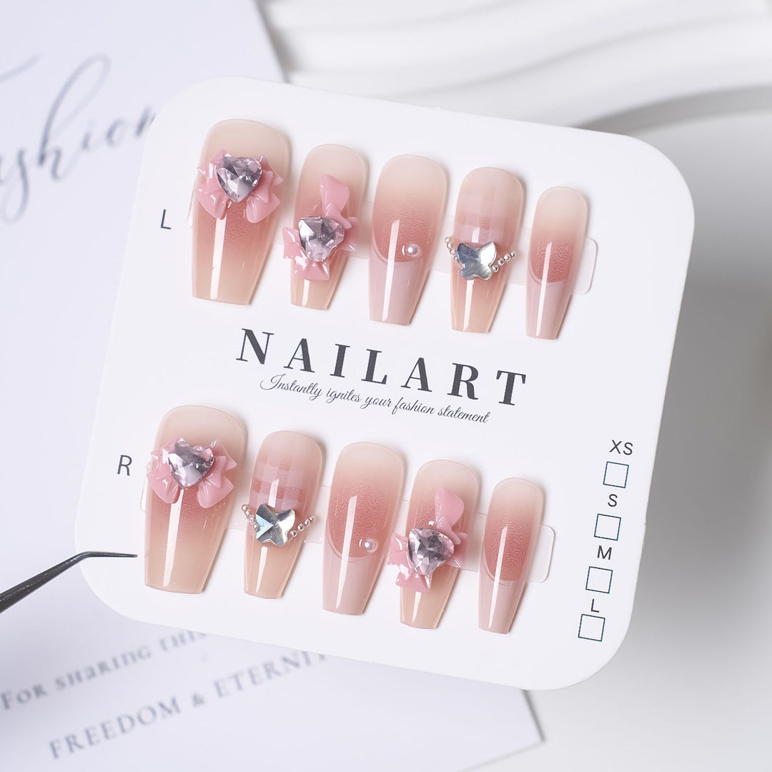 Cute Bear-Themed Press-On Nail Set Kalsten