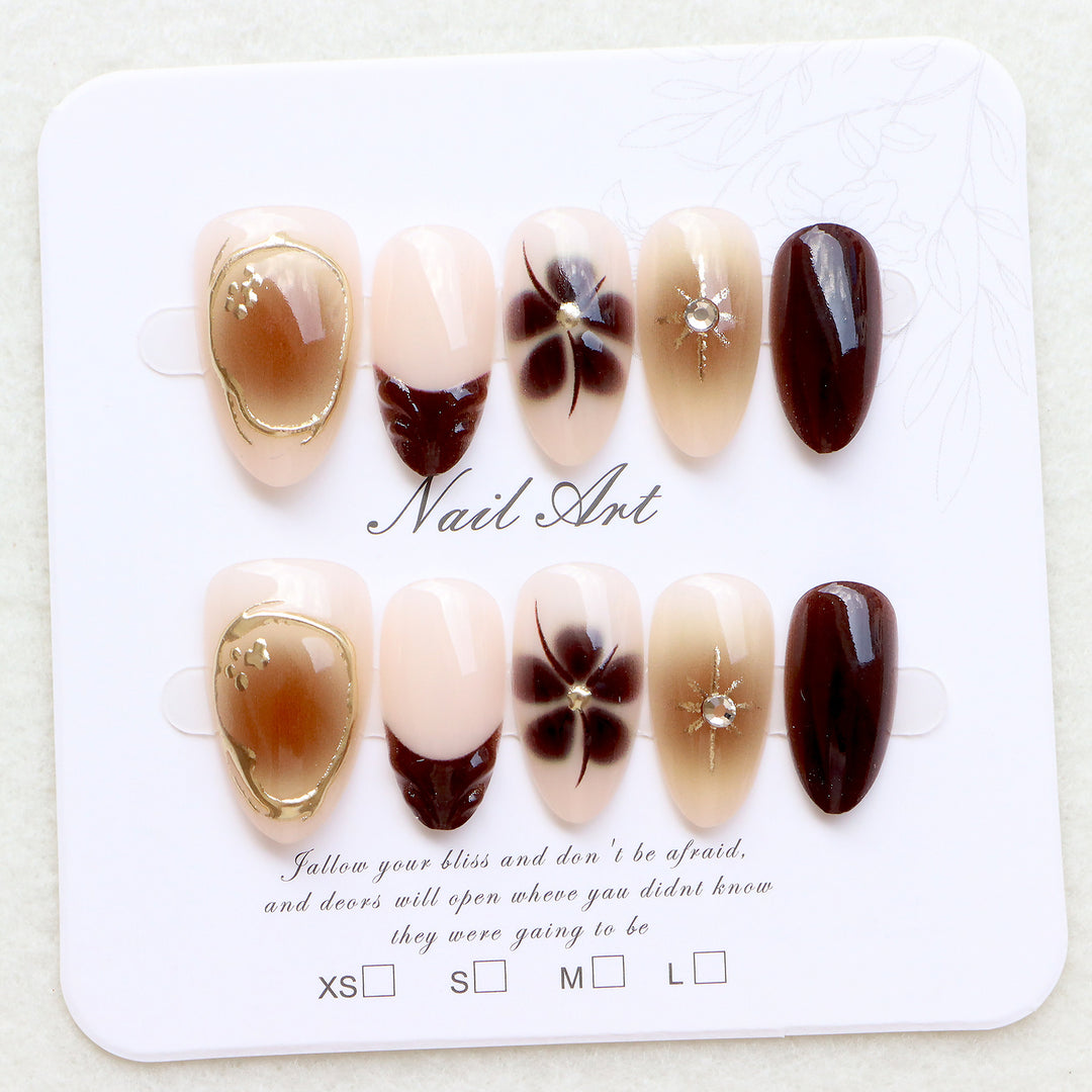 Elegant Artistic Press-On Nail Designs Kalsten