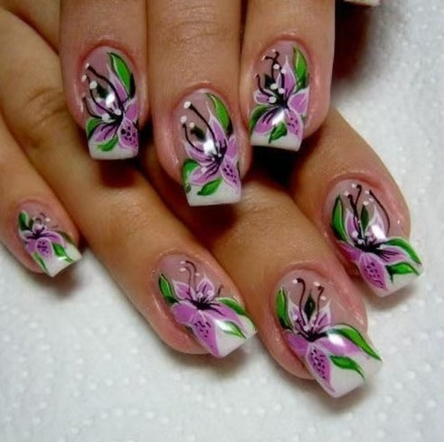 Floral Art Nail Enhancements Kalsten