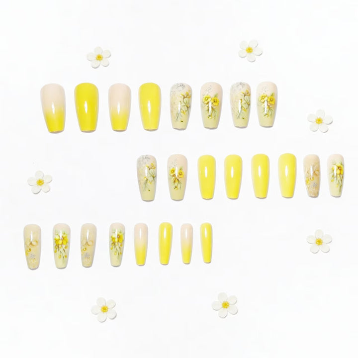 Decorative Floral Acrylic Nail Art Kalsten