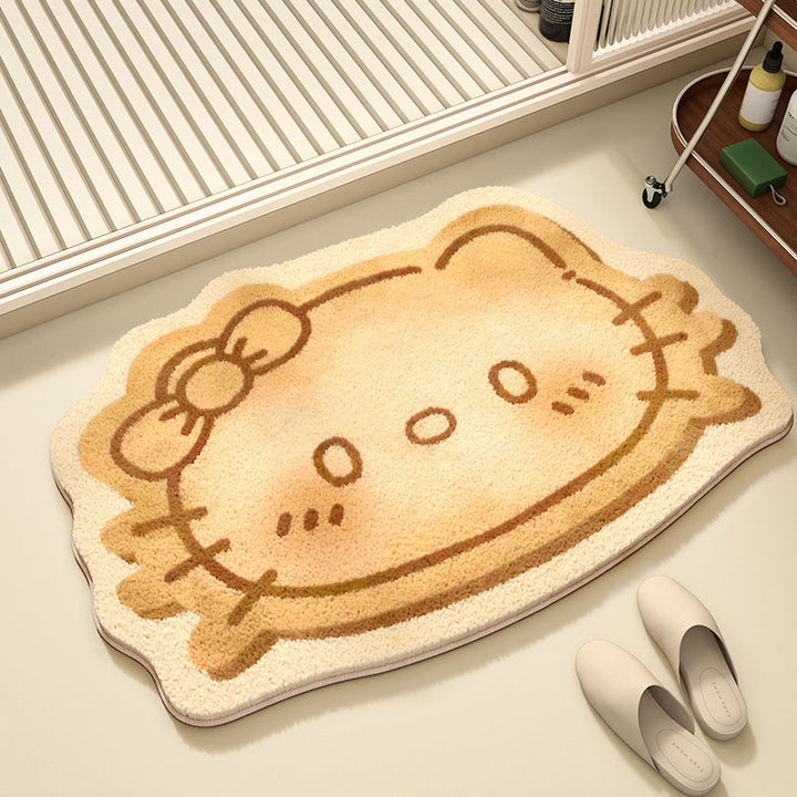 Plush Cartoon Cat Bath Mat