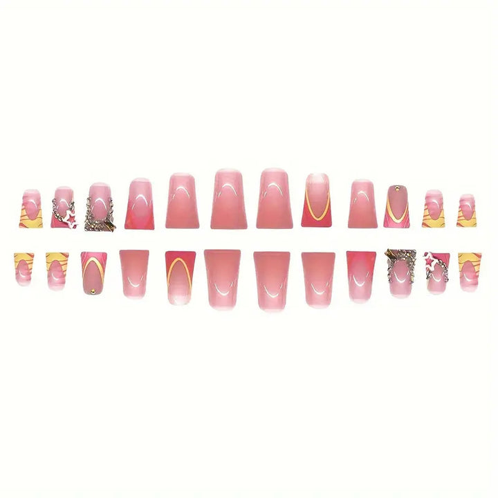 Decorative 3D Themed Press-On Nail Art Kalsten