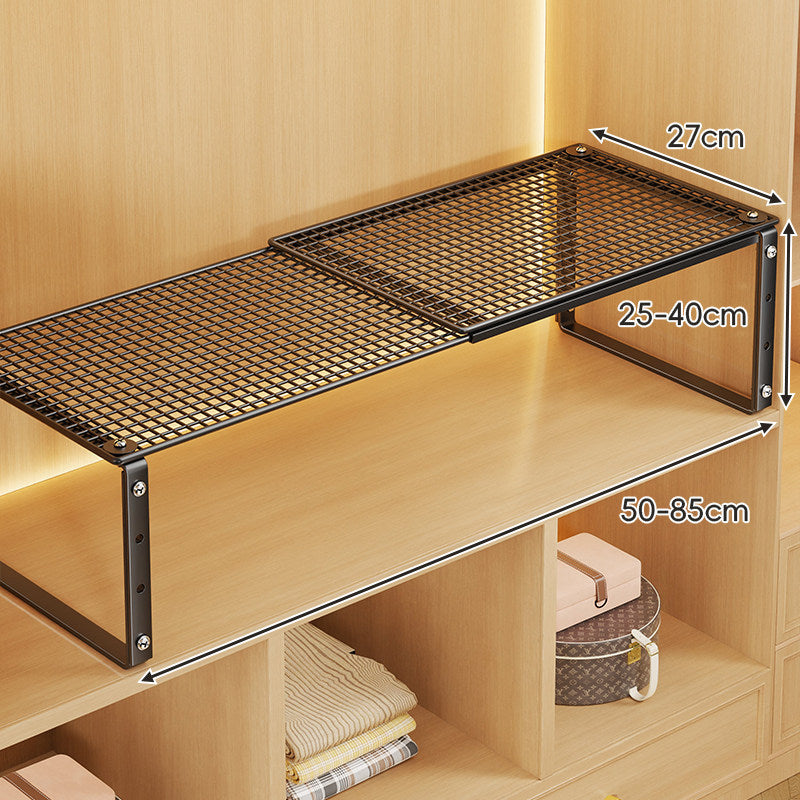Adjustable Expandable Mesh Closet Shelf Riser with Sturdy U-Leg Support