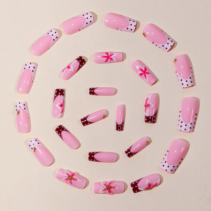 Floral Accent Acrylic Nail Art Extensions Kalsten 1789713153