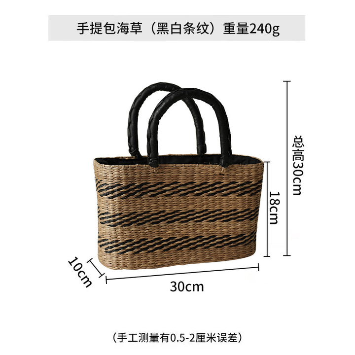 Women's handcrafted tote bag made from sustainable seagrass with stylish handles Kalsten