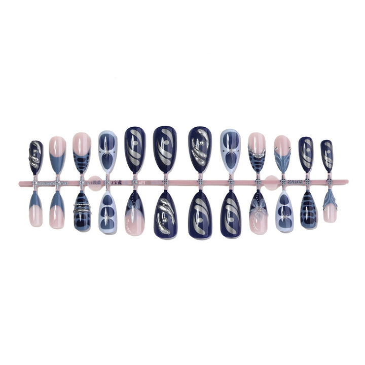 Luxurious Artistic Full Cover Press-On Nails Kalsten
