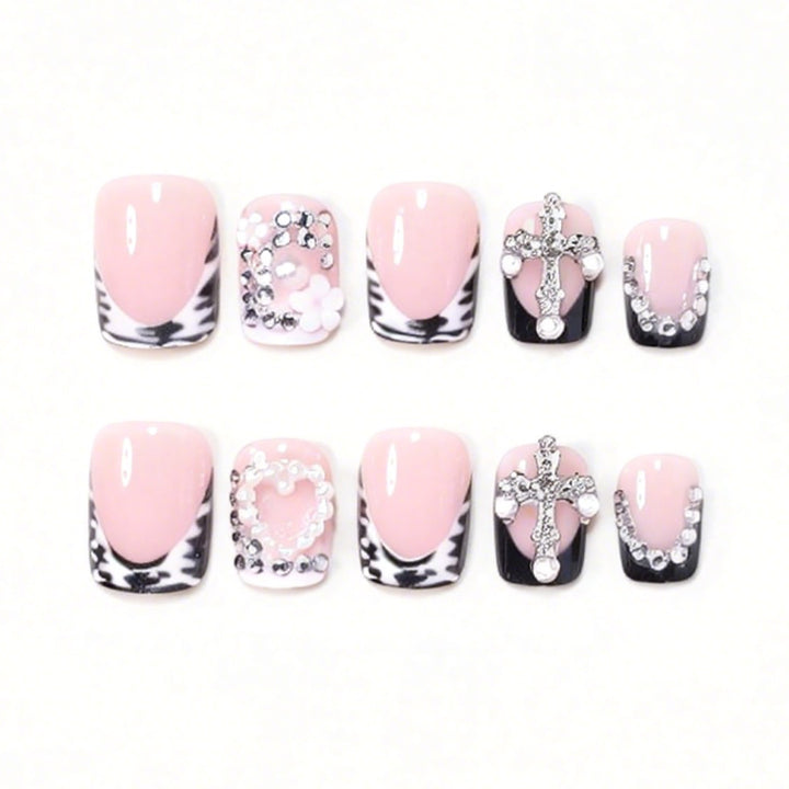 Elegant Decorative Acrylic Press-On Nail Art Kalsten