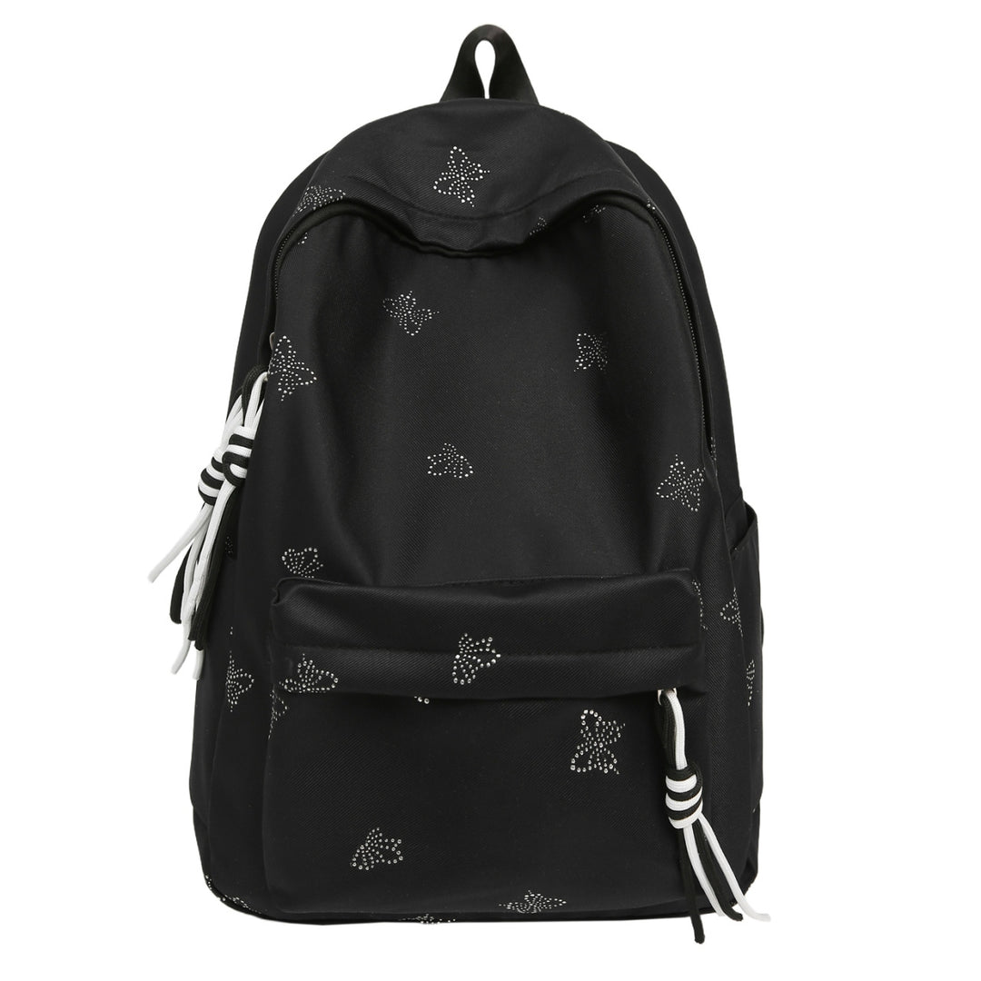 Butterfly Emblem Decorated Backpack Kalsten