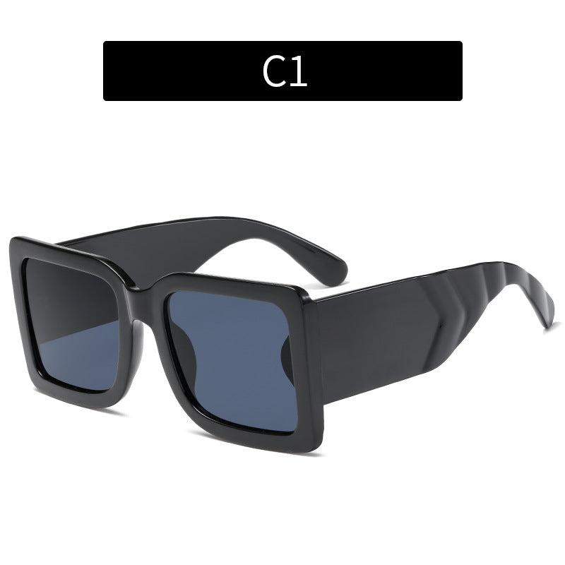 Bold Geometric Square Frame Sunglasses  1787664389