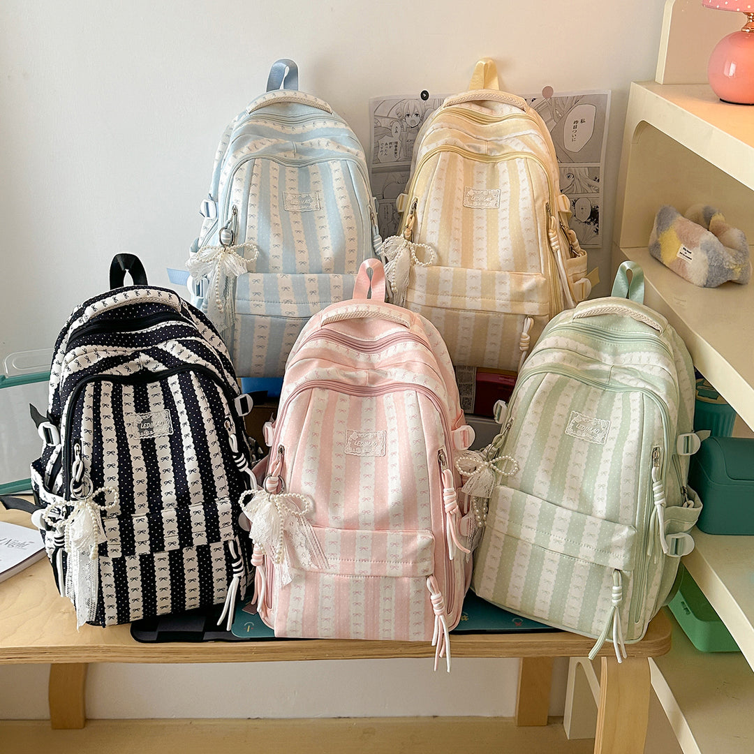 Charming Decorative Bow-Embellished Backpack Kalsten