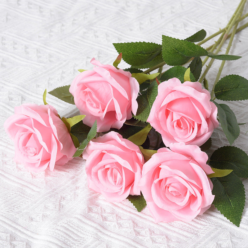 Elegant Silk Black Rose Stem