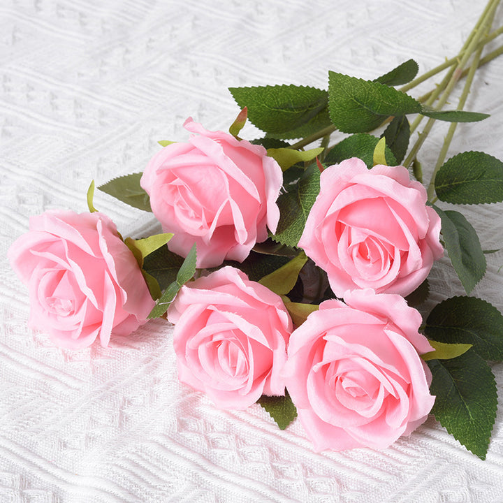 Elegant Silk Black Rose Stem