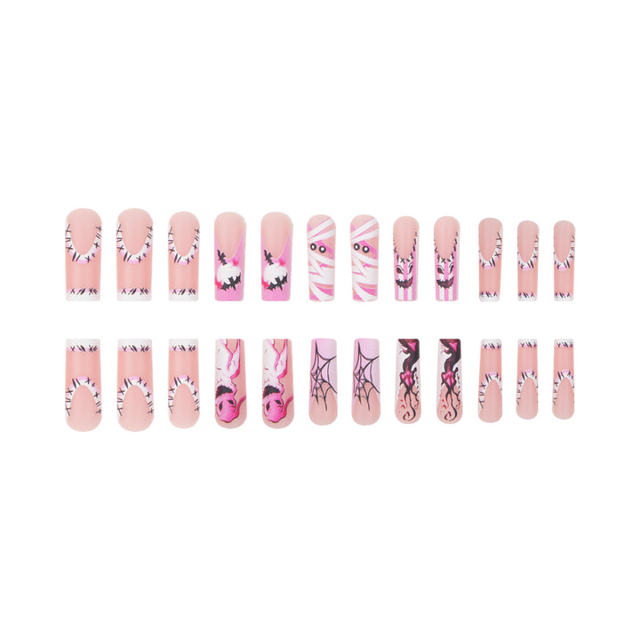 Theatrical Halloween-Themed Long Press-On Nails Kalsten