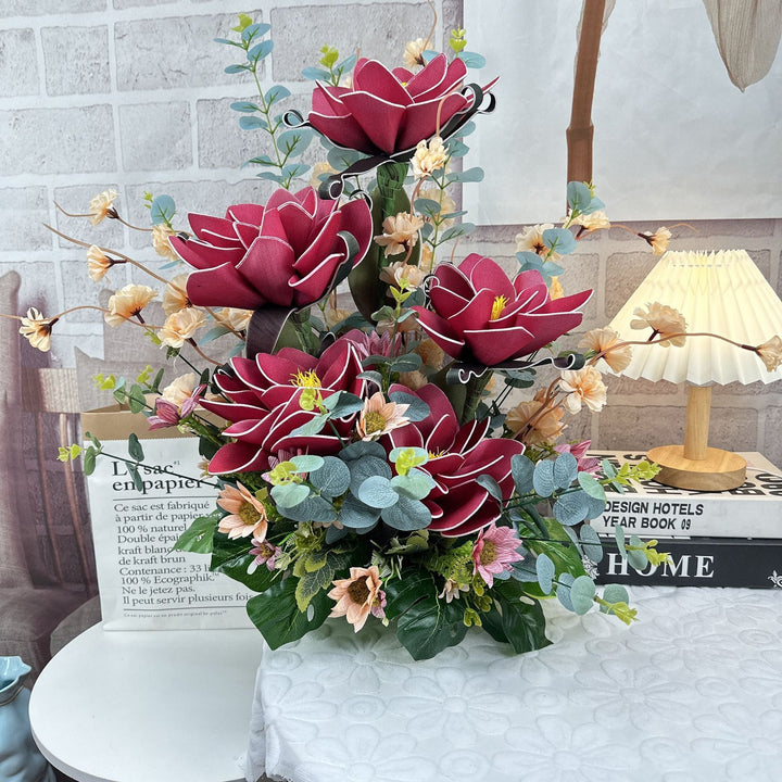Elegant Lifelike Floral Centerpiece for Interior Decor