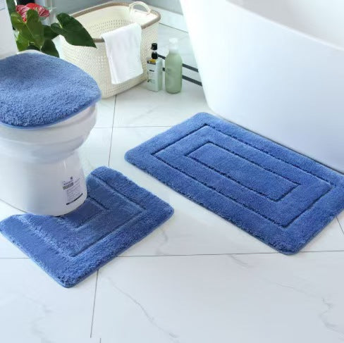 Plush Bath Mat Set Kalsten
