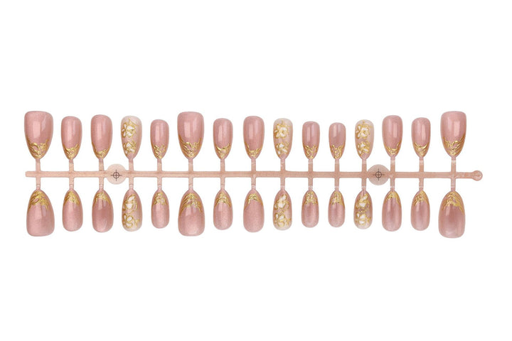 Artificial nail set with elegant flower details Kalsten