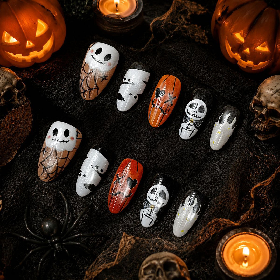 Halloween-Themed Artistic Press-On Nail Set Kalsten