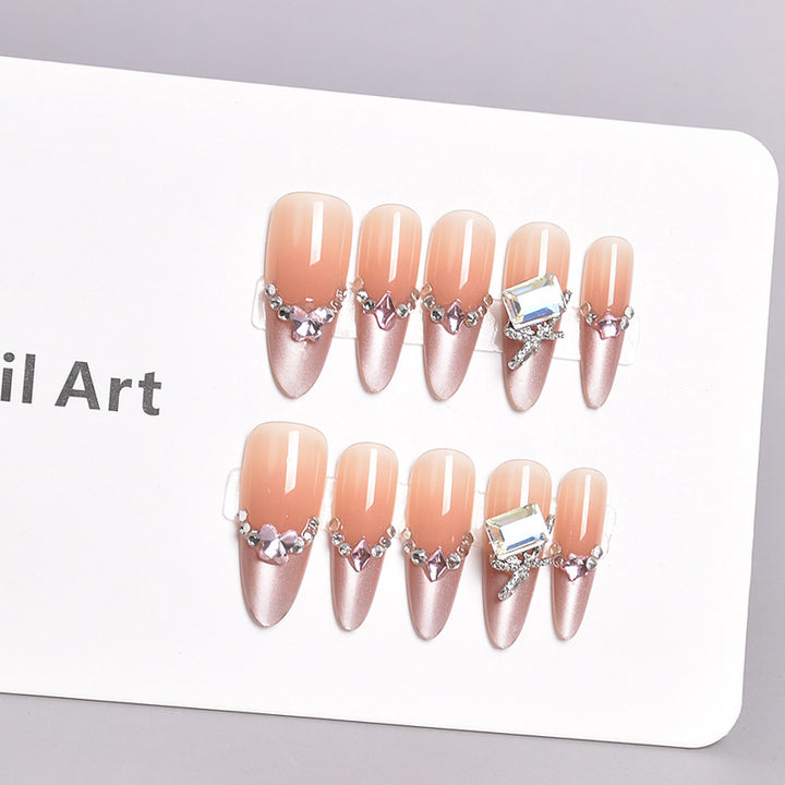 Artistic Nail Design with Decorative Elements Kalsten