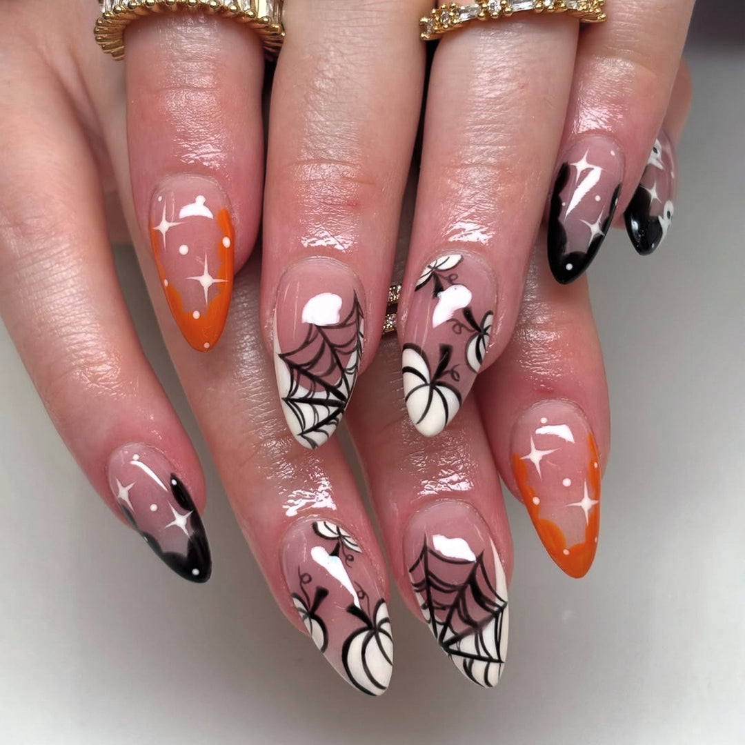 Halloween Artificial Nail Set with Creepy Designs Kalsten