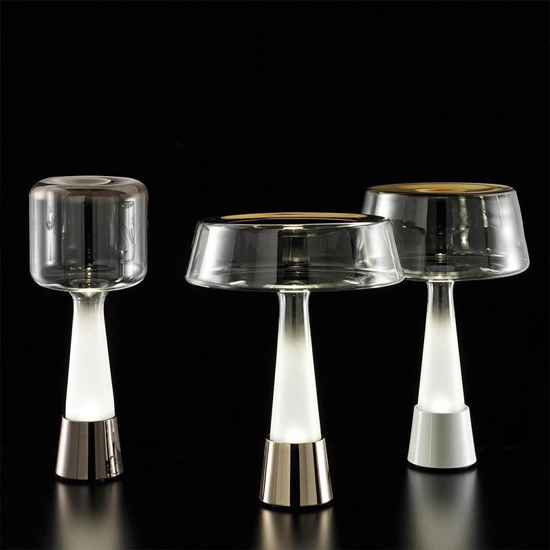 Stylish Glass Table Lamp with Integrated LED Lighting