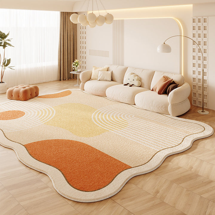 Organic Leaf-Shaped Area Rug