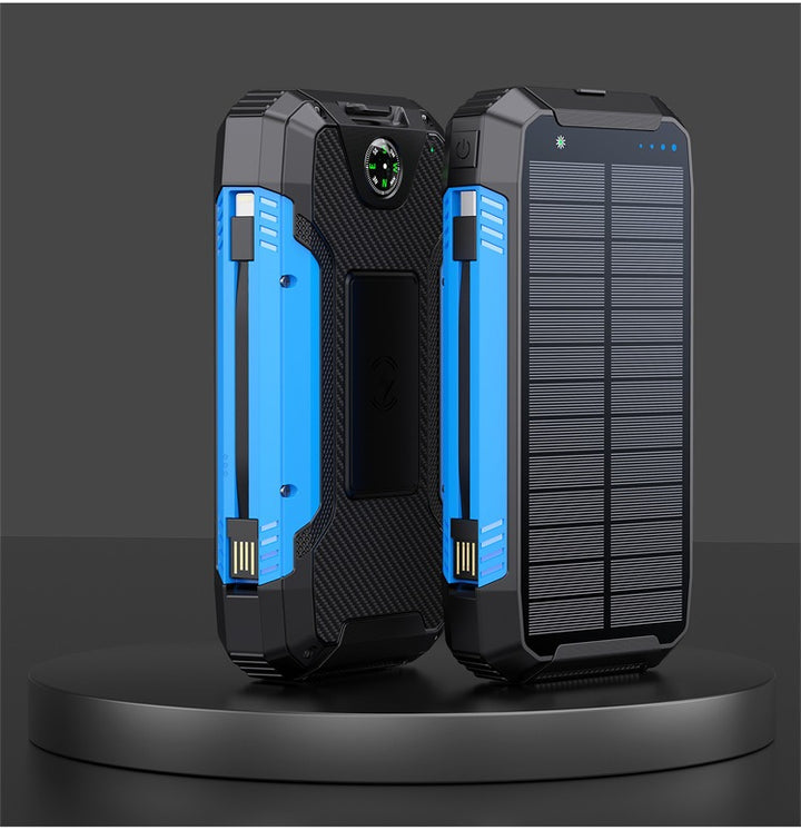 Robust Solar Powerbank with Integrated Compass and LED Lighting Kalsten