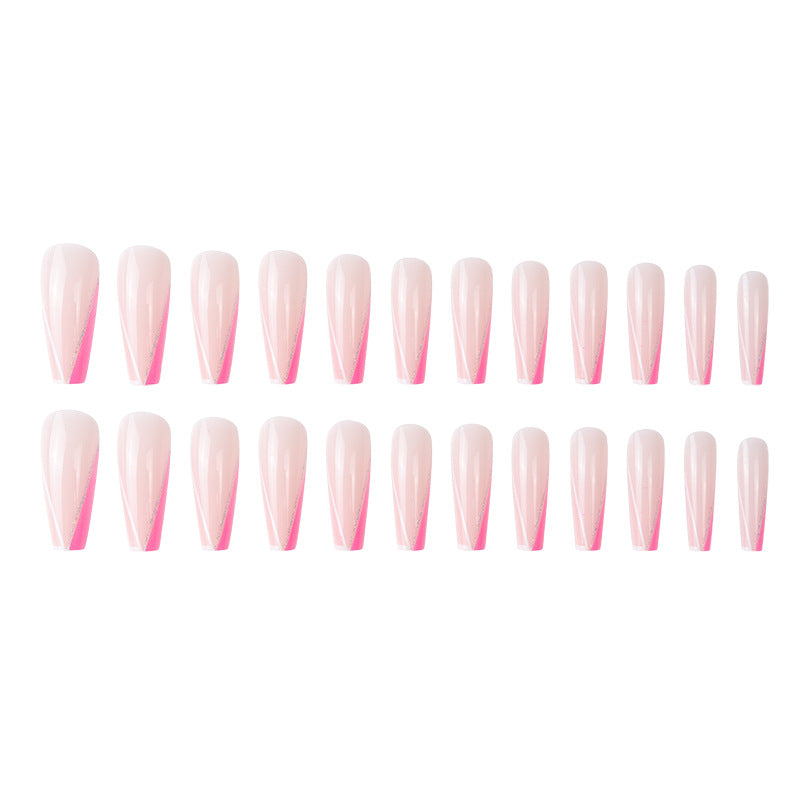 Long Stiletto Press-On Nails with Elegant French Tip Design Kalsten