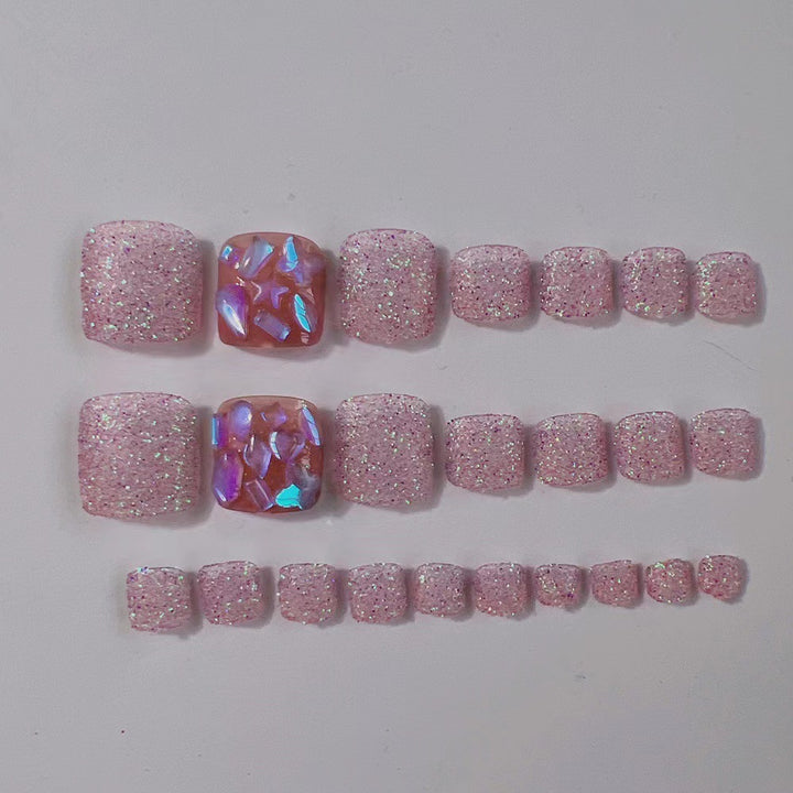 Glamorous artificial nails with sparkling glitter Kalsten