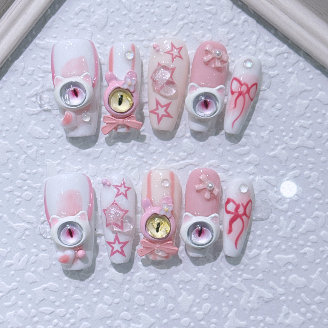 Cute Character-Themed Artistic Nail Set