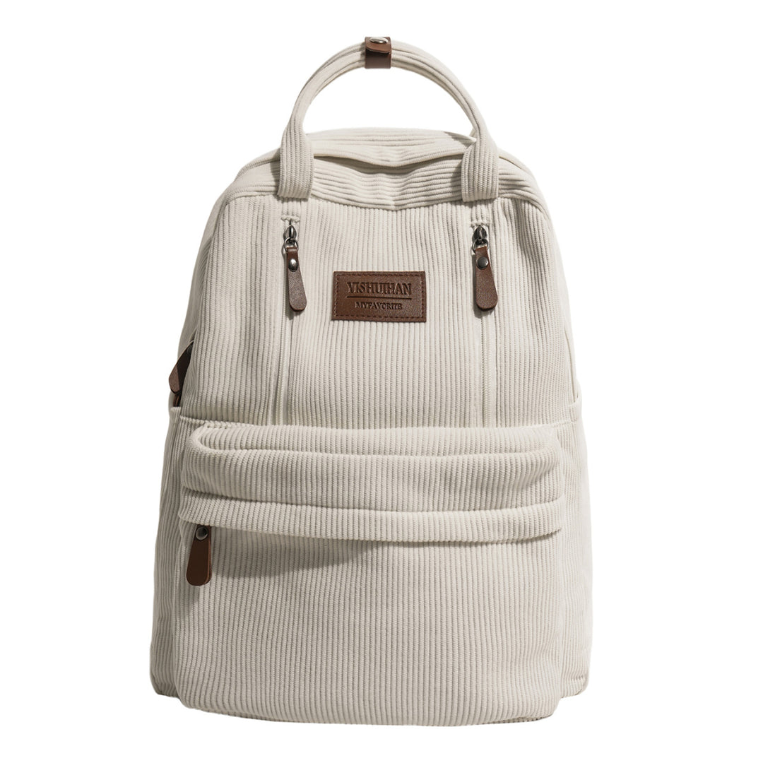 Corduroy Textured School Backpack Kalsten