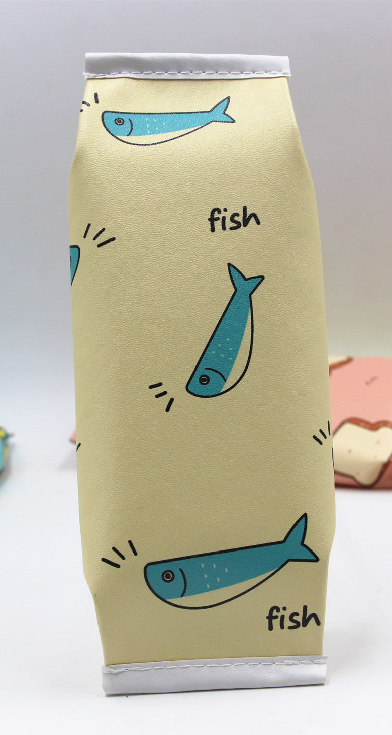 Cute Bread-Themed Zippered Pencil Case Kalsten