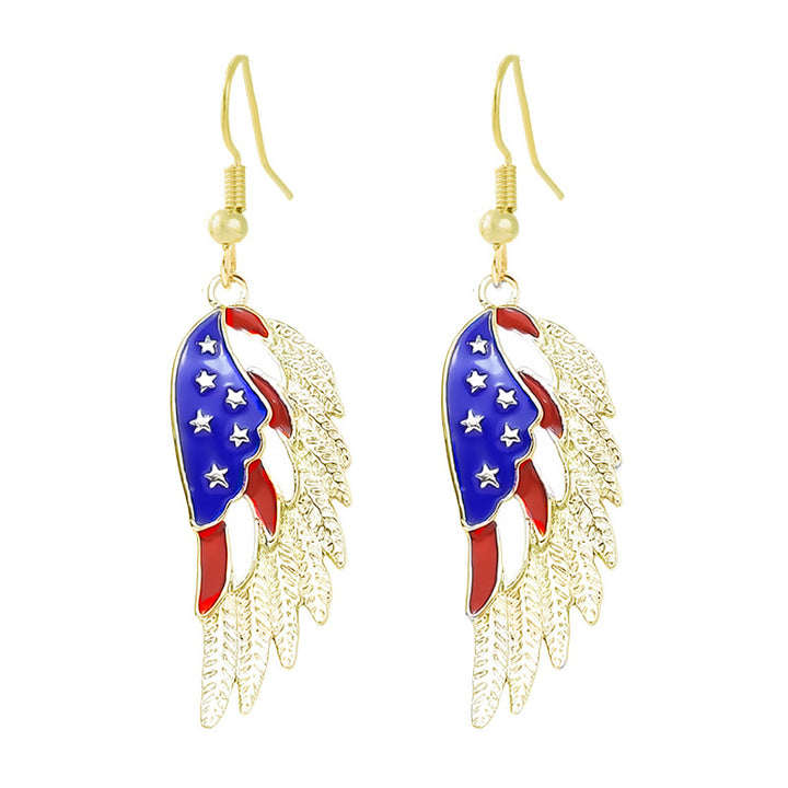 Women nan enamel horseshoe earrings with star motif and fishhook closure Kalsten