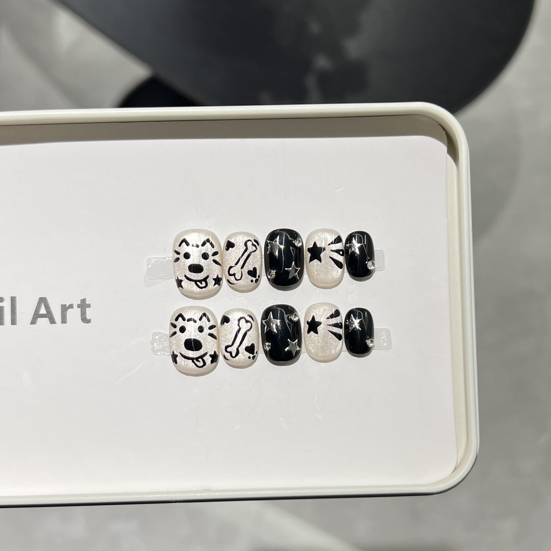 Playful Themed Press-On Nail Set Kalsten