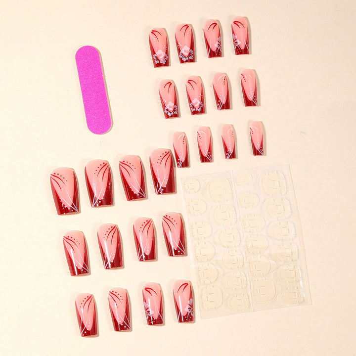 Elegant Floral Acrylic Nail Art Extensions Kalsten 1789713557