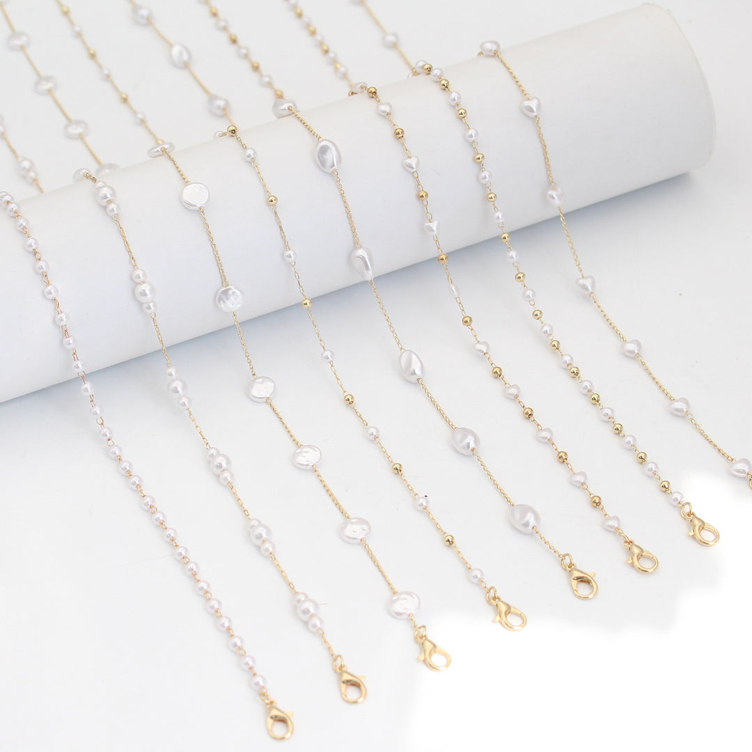 Pearl-Accented Eyewear Chain Kalsten