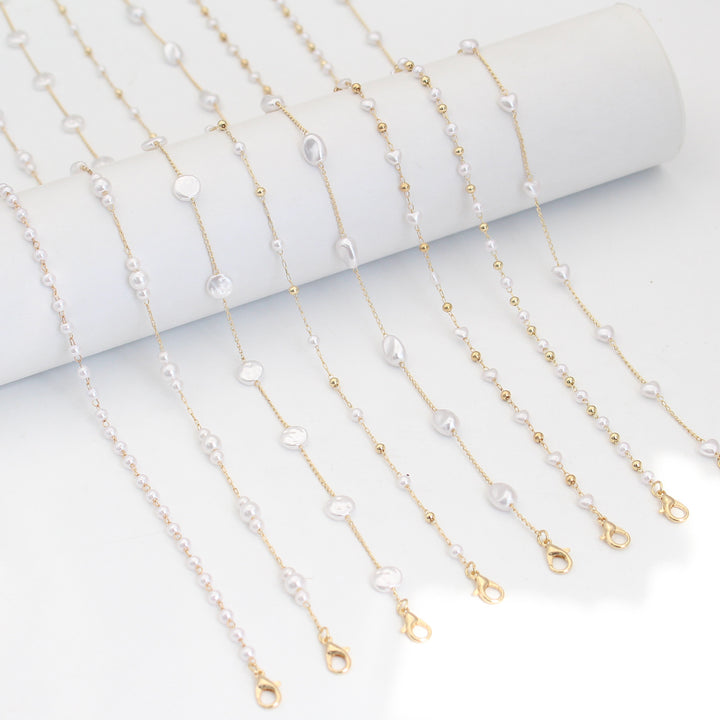 Pearl-Accented Eyewear Chain Kalsten