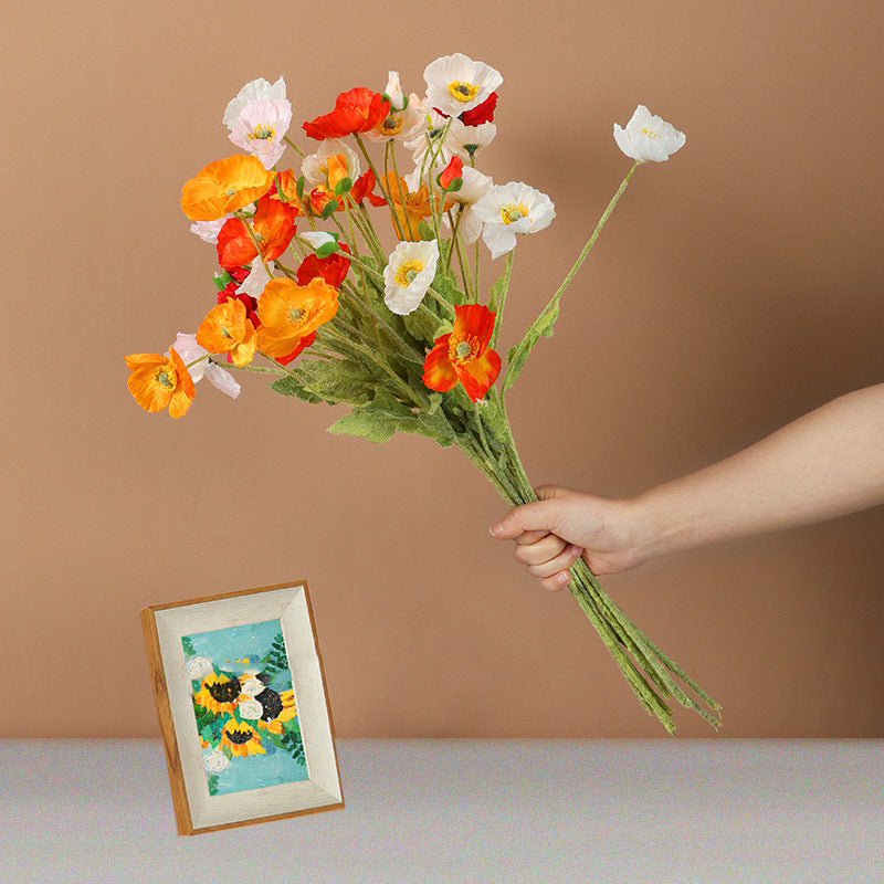 Lifelike White Floral Stem