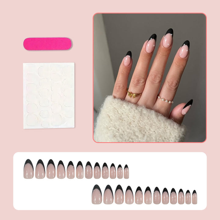 Acrylic Nail Set with Elegant Bows and Glamorous Accent Kalsten