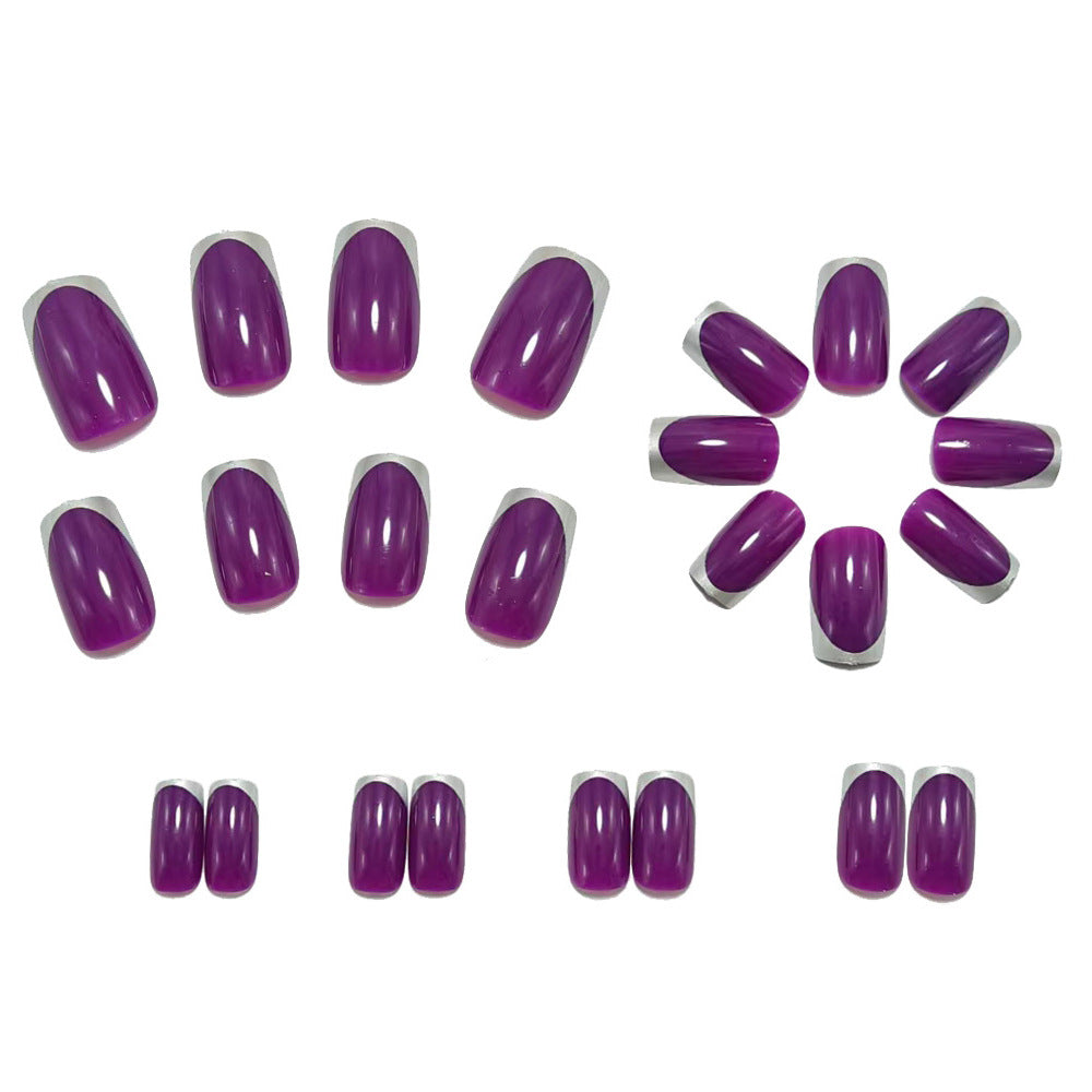 Artificial nails with shiny metallic finish Kalsten