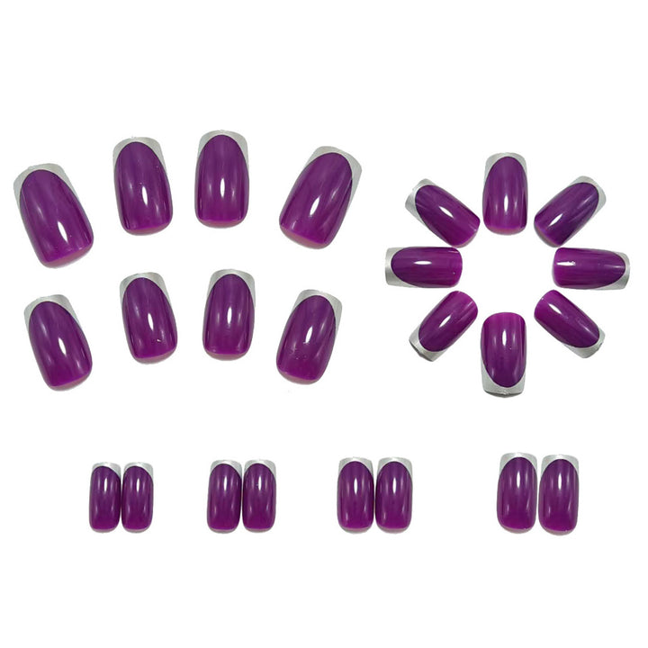 Artificial nails with shiny metallic finish Kalsten