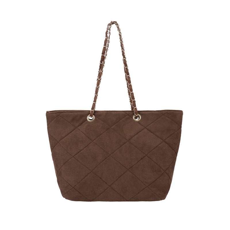WoQuilted Suede Shopping Tote Kalsten