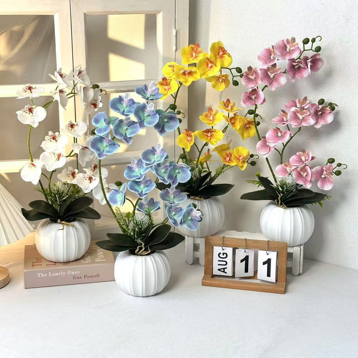 Elegant Artificial Orchid Blossom Arrangement
