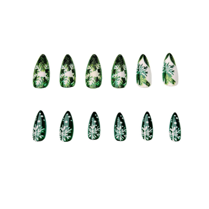 Artificial nails with festive snowflake and star motif Kalsten