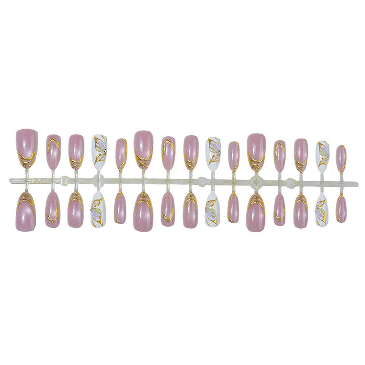 Creative Nail Art Set with Glitter and Lace Accents Kalsten