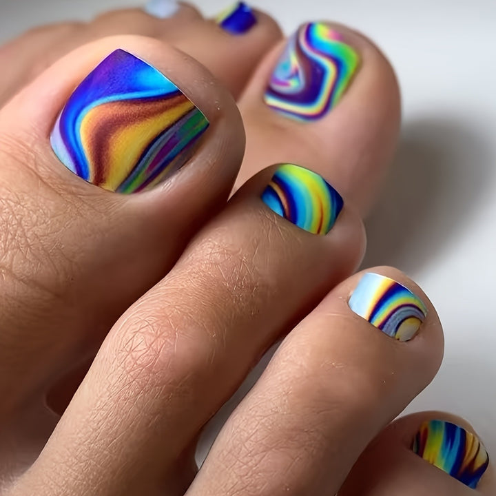 Artificial nails with striking color gradient Kalsten