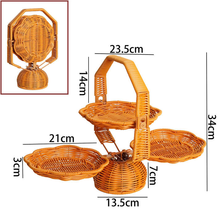 Multi-Layered Woven Serving Basket Kalsten