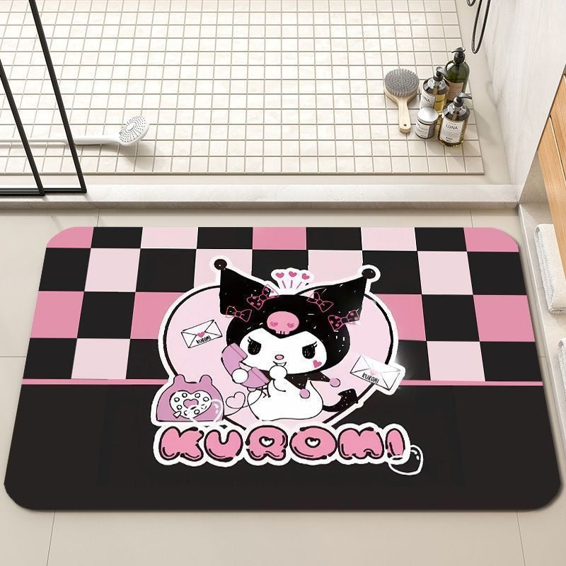 Playful Cartoon-Themed Bath Mat Kalsten