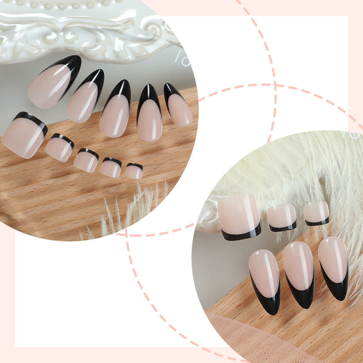Stylish Press-On Nail Art Set with Elegant Design Kalsten