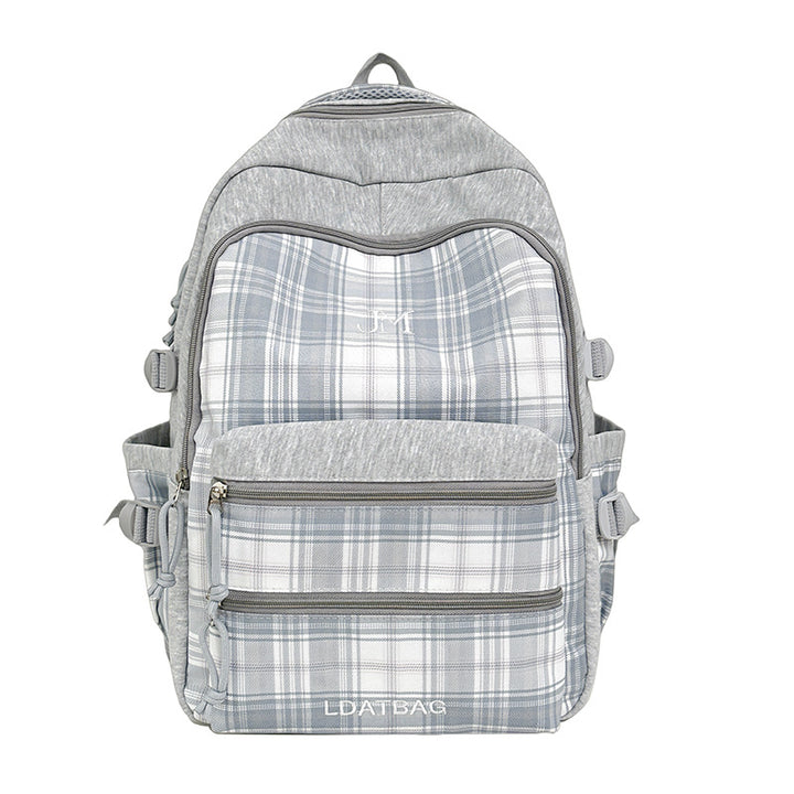 Stylish Vintage Checkered School Backpack Kalsten